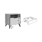 Тумба прикроватная «Адам», 464×401×450 мм, цвет дуб крафт золотой/белое дерево - Фото 4