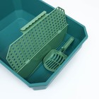 Туалет большой и совком, 61,5 х 44,5 х 22 см, зелёный - фото 23405838