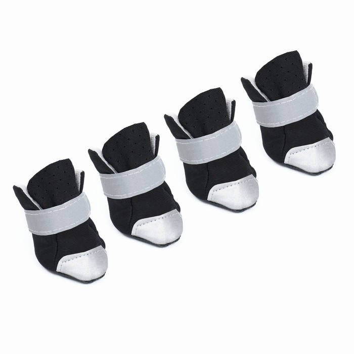 Ботинки для собак «Комфорт» дышащие, размер 5 (6×5 см), чёрные - Фото 1