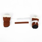 Ботинки для животных «На прогулку», набор 4 шт., размер 1, коричневые - Фото 3