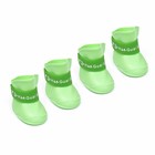 Сапоги резиновые для животных «Вездеход», набор 4 шт., р-р S (подошва 4×3 см), зелёные - Фото 1