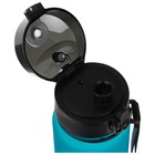 Бутылка спортивная для воды ONLYTOP Fitness, 500 мл, цвет голубой - Фото 9