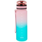 Бутылка спортивная для воды ONLYTOP Fitness Gradien, 500 мл, цвет розово-бирюзовый - фото 4409680