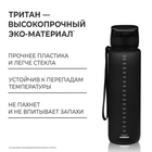 Бутылка спортивная для воды ONLYTOP, 1000 мл, цвет чёрный - Фото 2