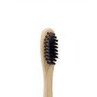 Зубная щетка бамбуковая средняя в коробке, черная - Фото 2