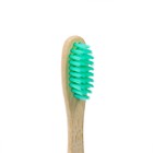 Зубная щетка бамбуковая мягкая, в коробке, зеленая - Фото 2
