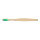 Зубная щетка бамбуковая мягкая, в коробке, зеленая - Фото 4