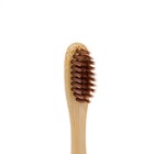 Зубная щетка бамбуковая мягкая, в коробке, коричневая - Фото 2