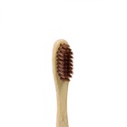 Зубная щетка бамбуковая средняя в коробке, коричневая - Фото 2