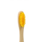 Зубная щетка бамбуковая мягкая, в коробке, желтая - Фото 2