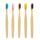 Зубная щетка бамбуковая мягкая, 5 штук, микс цветов - Фото 3