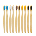 Зубная щетка бамбуковая мягкая, 10 штук, микс цветов - Фото 3