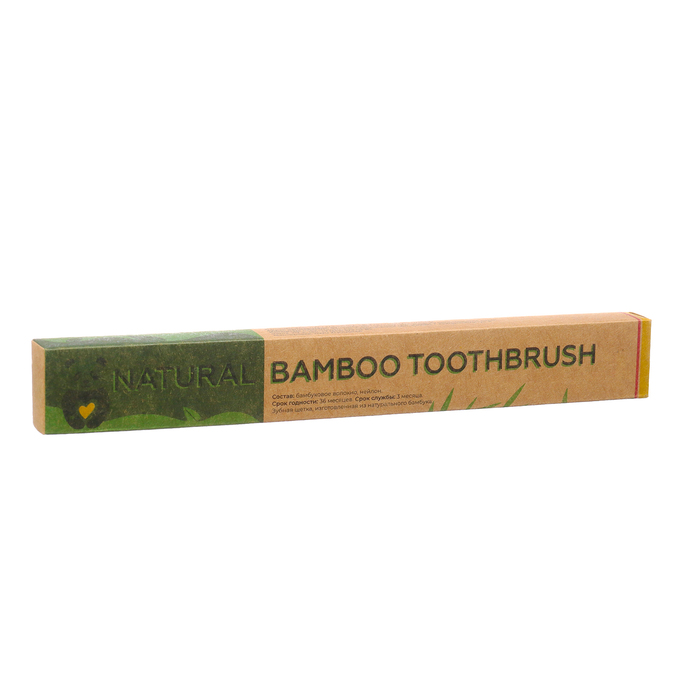 Зубная щетка бамбуковая мягкая, 10 штук, микс цветов
