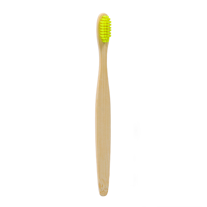Зубная щетка бамбуковая жесткая, 10 штук, микс цветов