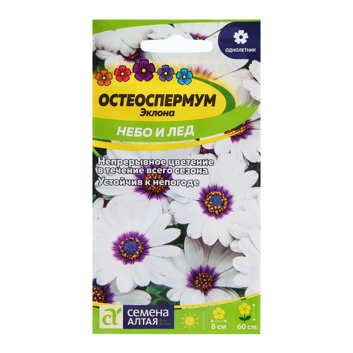 Семена Остеоспермум "Небо и Лед", ц/п, 0,1 гр. - Фото 1
