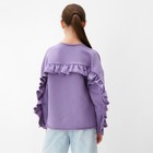 Свитшот для девочки MINAKU: Casual Collection KIDS, цвет сиреневый, рост 152 см - Фото 4