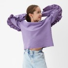 Свитшот для девочки MINAKU: Casual Collection KIDS, цвет сиреневый, рост 158 см - Фото 2