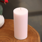 Свеча-цилиндр гладкая, 5х10 см, светло-розовая, 6 ч - Фото 2