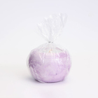 Свеча "Шар" в подсвечнике из гипса гладкий, 9,5х6,5см, мрамор с фиолетовыми полосками - Фото 4
