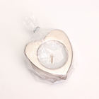 Свеча "Сердце малое. Мрамор" в подсвечнике из гипса, 7х3см,шампань - Фото 4