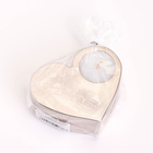 Свеча "Сердце большое. Мрамор" в подсвечнике из гипса,10,5х9х4,5см,шампань - Фото 4