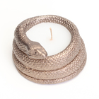 Свеча "Змея" в подсвечнике из гипса, 7,5х7,5х4,3, серо-коричневый - фото 23514298