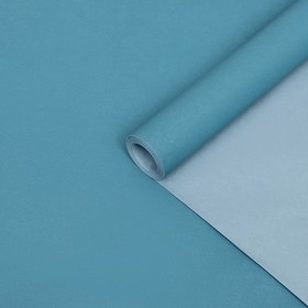 Бумага упаковочная крафт, мятный +тёмно-изумрудный 0,68 х 10 м