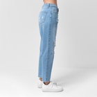 Джинсы женские мом MIST: Denim, размер (29) 44-46, голубые - Фото 8