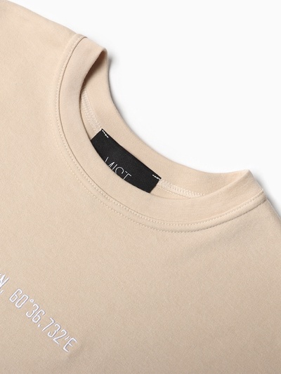 Футболка женская MIST Coordinates, размер 42-44 (S-M), бежевая
