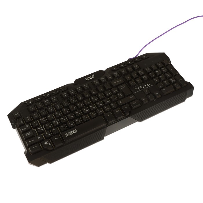 Клавиатура Qumo Fallen 2 K56, игровая, проводная,мембранная, 114 клавиш, USB, подсв, чёрная - фото 51502556