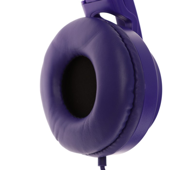 Наушники Qumo Game Cat Purple, игровые, микрофон, USB+3.5 мм, 2м, фиолетовые - фото 51502582