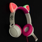 Наушники Qumo Game Cat White, игровые, микрофон, USB+3.5 мм, 2м, бело/розовые - фото 8927118