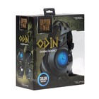 Наушники Qumo Odin, игровые, микрофон, 3.5+USB, 2.2м, подсветка, чёрные - фото 8927176