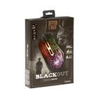 Мышь Qumo BlackOut M03, игровая, проводная, 6 кнопок, подсветка, 3200 dpi, USB, чёрная - фото 9182752