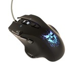 Мышь Qumo Devastator M12, игровая, проводная, 8 кнопок, подсветка, 3200 dpi, USB, чёрная - фото 9182755