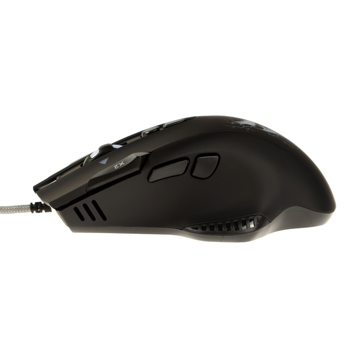 Мышь Qumo Devastator M12, игровая, проводная, 8 кнопок, подсветка, 3200 dpi, USB, чёрная - фото 51502680