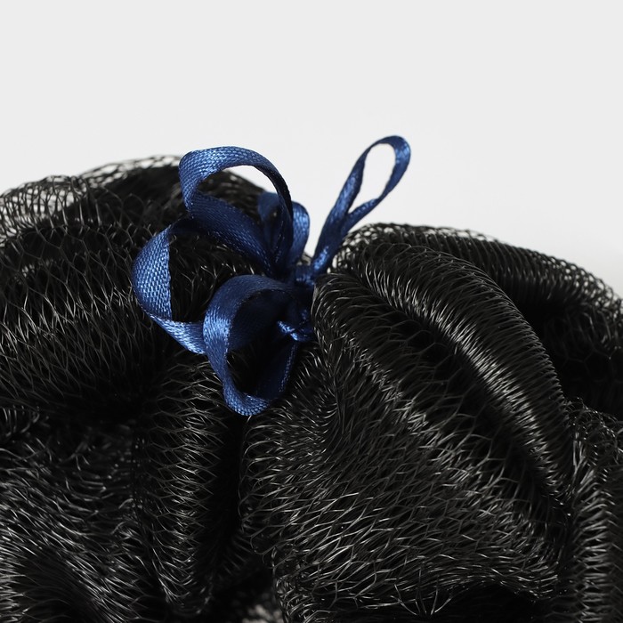 Мочалка - косичка для тела CUPELLIA SPA, 70 гр, цвет чёрный