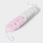 Мочалка - косичка для тела CUPELLIA SPA, 70 гр, цвет бело-розовый - фото 8565903