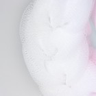 Мочалка - косичка для тела CUPELLIA SPA, 70 гр, цвет бело-розовый - фото 8565905