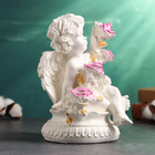 Фигура "Ангел с розами большой" 17х13х21см, перламутровый - Фото 4