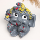 Копилка "Слониха с бантом" 20х20х20см, серая - фото 23431343