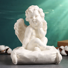 Фигура "Ангел на подушке" 23х22х26см, перламутр - фото 320817961