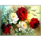 Алмазная мозаика без подрамника «Винтажные розы» 40 × 30 см, 35 цветов - фото 109487864