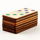Домино деревянное «Цветное» 28 фишек 50х25 мм - фото 3922289