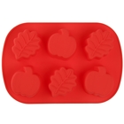 Форма силиконовая для выпечки Доляна «Овощи и фрукты.Яблоко», 24×17×4 см, 6 ячеек, цвет МИКС - Фото 2