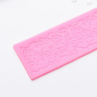 Силиконовый коврик для айсинга Доляна «Цветочная мозайка», 18×7 см, цвет розовый - Фото 2