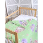 Пододеяльник Mona Liza Kids «Зайка на зелёном», бязь, размер 110x145 см 10250406 - фото 3786426