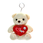 Мягкая игрушка-брелок с присоской "Мишутка с сердцем", цвета МИКС - Фото 1