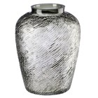 Декоративная ваза из дымчатого стекла, 16,5×16,5×22 см, цвет серый - Фото 4