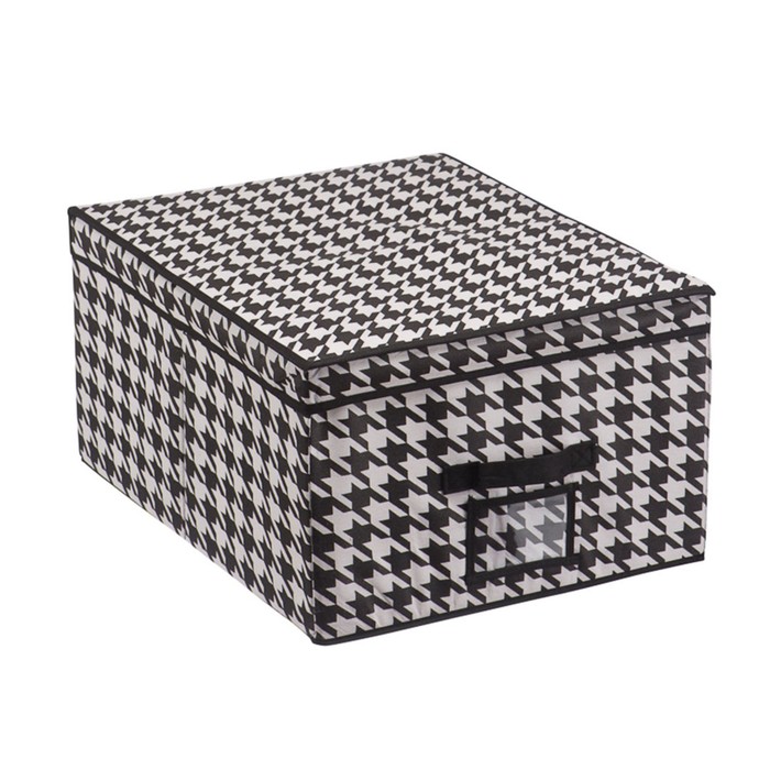 Короб для хранения «Пепита», 50х40х25 см, чёрно-белый - Фото 1
